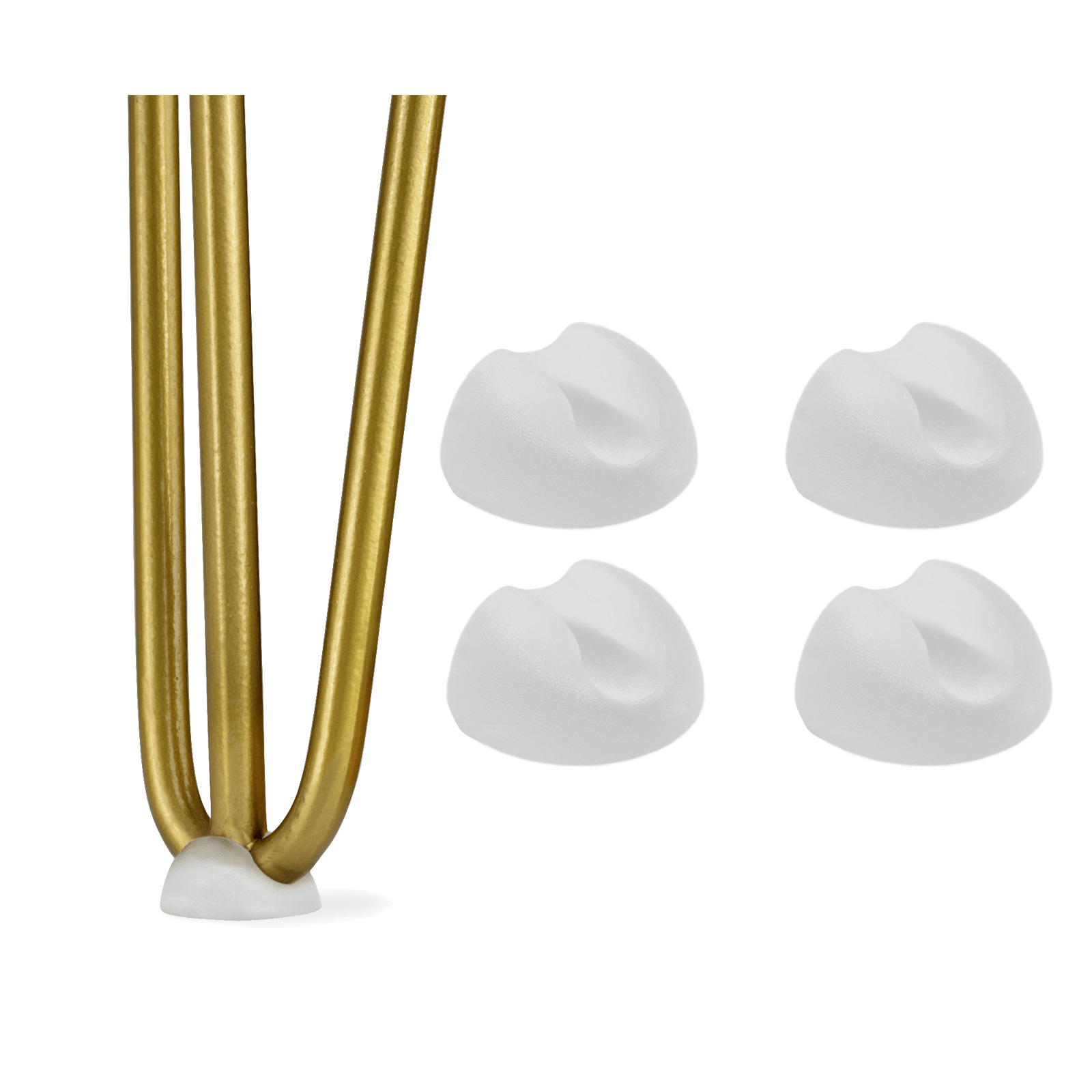 Pies de goma transparentes para proteger el suelo de las patas de horquilla Pies de goma transparentes para patas de horquilla