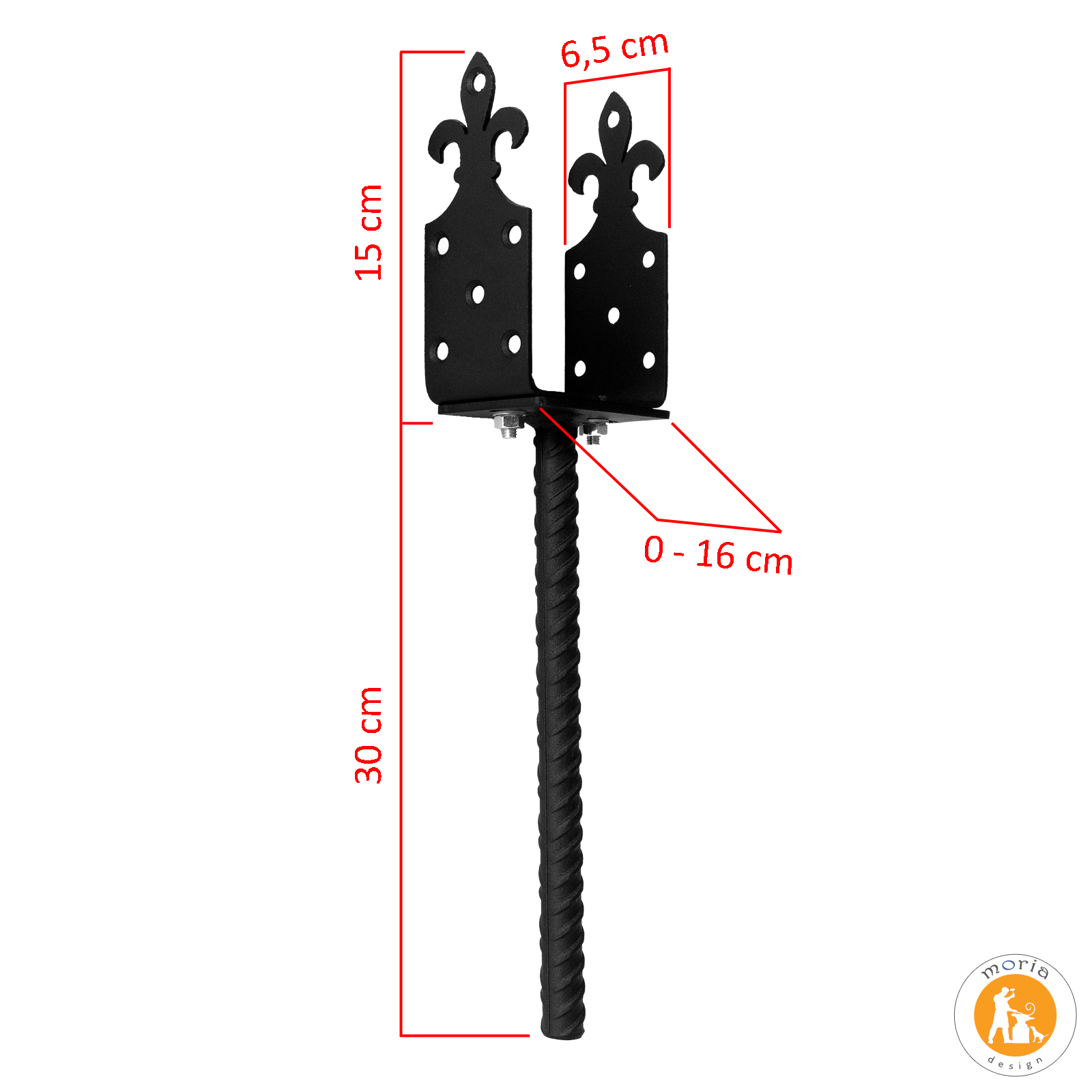 Solidne i wytrzymałe kotwy ozdobne do słupów drewnianych Metalowa kotwa ozdobna do drewnianych słupów