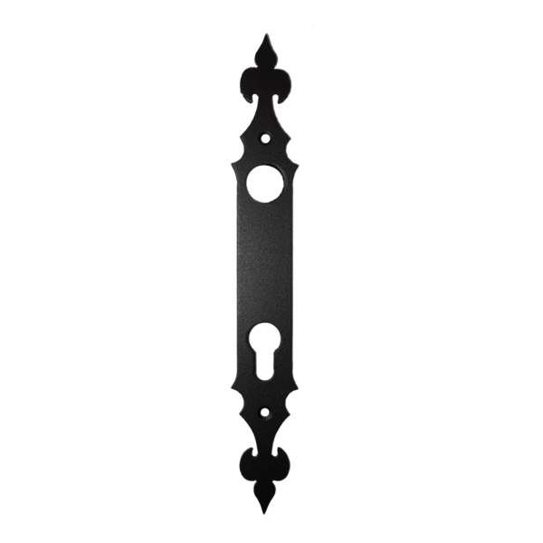 Black metal door sign
