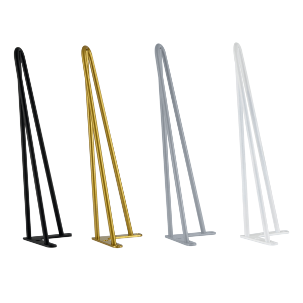 Metal furniture hairpin legs in various colours