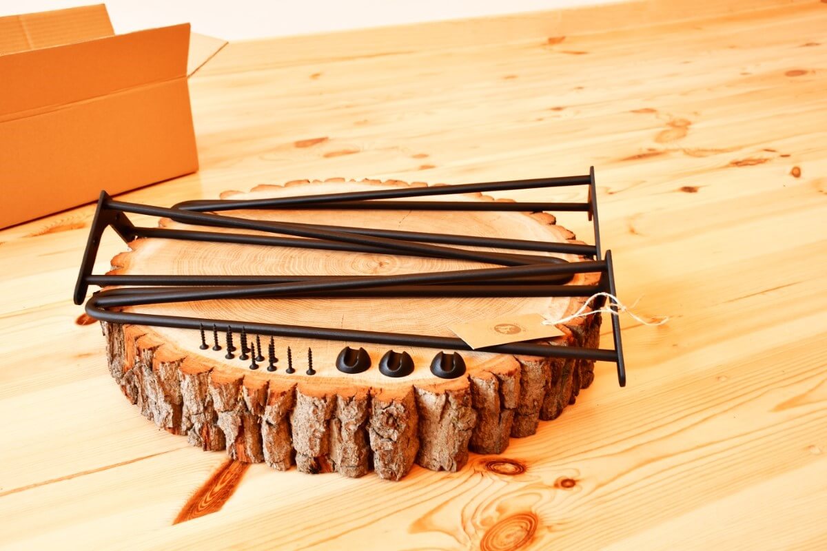 home-made hairpin legs table
